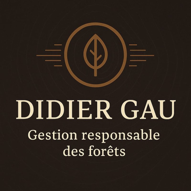 On voit un logo d'une feuille entourée d'un cercle et le nom de Didier GAU an majuscules en-dessous.